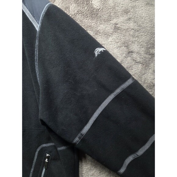 Tommy Bahama Mens Size Large Zip Up Fleece Jacket Black High Neck Pockets - Picture 9 of 14